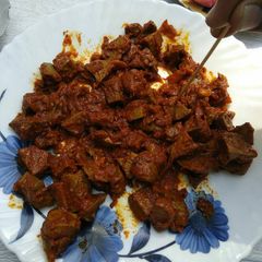 A picture of Fried Masala Mutton.