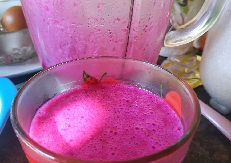 Resep Terbaru Lemon and Dragon Fruit Oat Drink Enak Sederhana