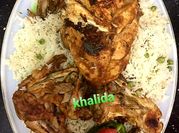 A picture of chicken matar pulao
