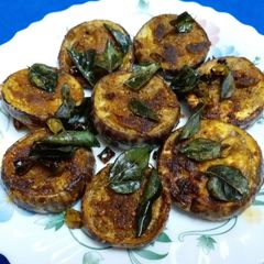 A picture of Brinjal Fry (Brinjal Coins).
