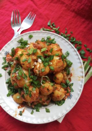 A picture of Potato manchurian.