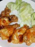 Fried Chicken Drumsticks with Ketchup