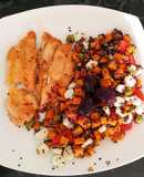 Tilapia con ensalada de quinua negra