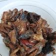 Cakalang fufu garo rica (ikan cakalang asap saus pedas)
