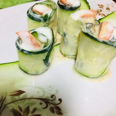 A picture of Cucumber rolls.