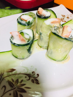 A picture of Cucumber rolls.