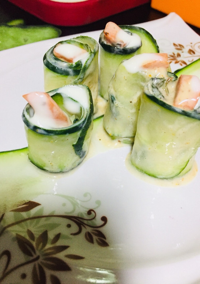 A picture of Cucumber rolls.