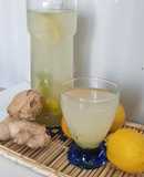 Agua de limón y jengibre