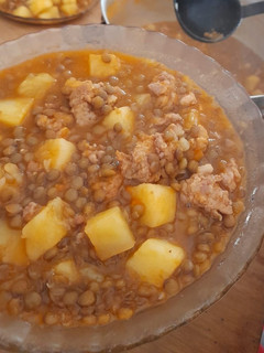 Una foto de Guiso de lentejas con chorizos