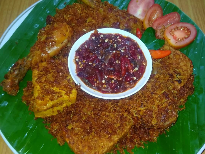 Resep 140. Ayam Serundeng Kelapa yang Lezat