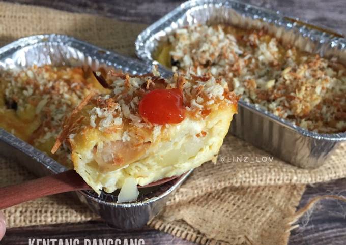 Resep Kentang Panggang sosis jamur - cemilan - menu anti gagal - anak sekolah - ide bekal anak sekolah Anti Gagal