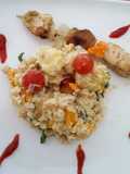 Ensalada de garbanzos y papa criolla