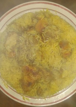 صورة لوصفة الرز البخاري على اصوله