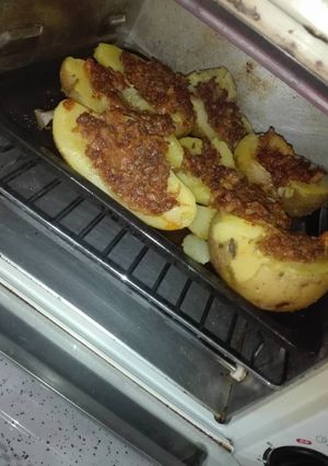 عکسی از دستور سیب زمینی شکم پر