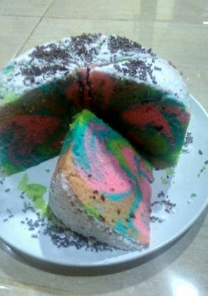 Foto resep Bolu kukus pelangi 🌈