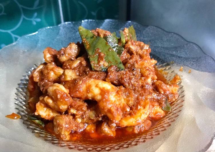 Udang mix tempe sambal merah