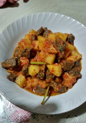 Foto resep Sambal goreng kentang hati