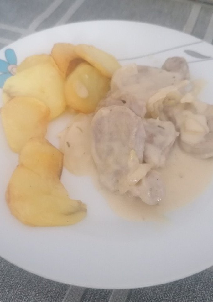 Una foto de Solomillo en salsa de nata