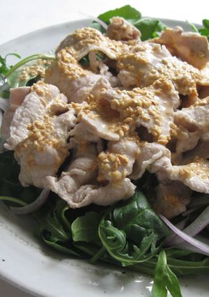 A picture of Cold Pork Salad with Sesame Dressing.