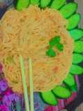 سباغيتي 🍝 مع الخضار 🍅🥒 سهلة ولذيذة 🥰