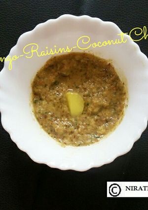 A picture of Mango-Raisins-Coconut Chutney.