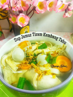 Foto resep Sup Jamur Tiram Kembang Tahu