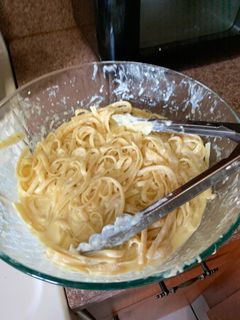 A picture of Shrimp Alfredo.