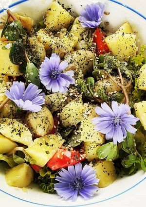 Une photo de Salade pommes de terre et Pourpier