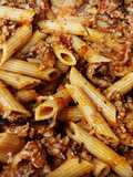 Penne Pasta with Meat Sauce