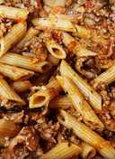 Penne Pasta with Meat Sauce
