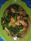 Oseng KangSosSim (Kangkung Sosis Cesim)
