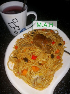 A picture of One-pot spaghetti surprise 😆.