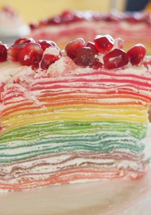 Szivárványtorta (palacsintatorta) recept fotója