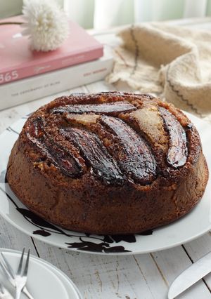 Foto resep 166. Upside Down Banana Choco Cake