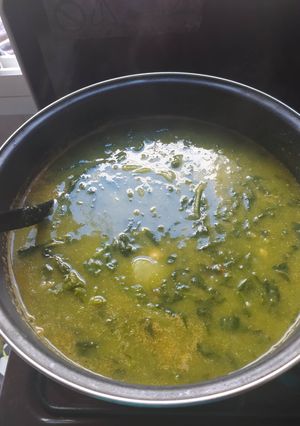 Una foto de Cazuela de espinacas con garbanzos