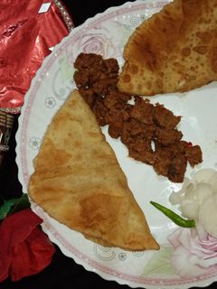 A picture of Beef tikka boti kabab in pateela.