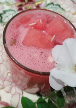 Foto resep 4. Es buah semangka merah