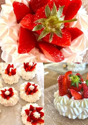 Une photo de Pavlova fraise