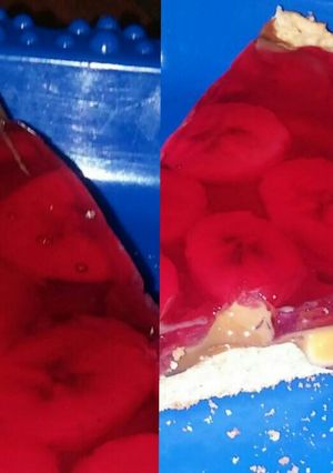 Una foto de Tarta de banana y gelatina