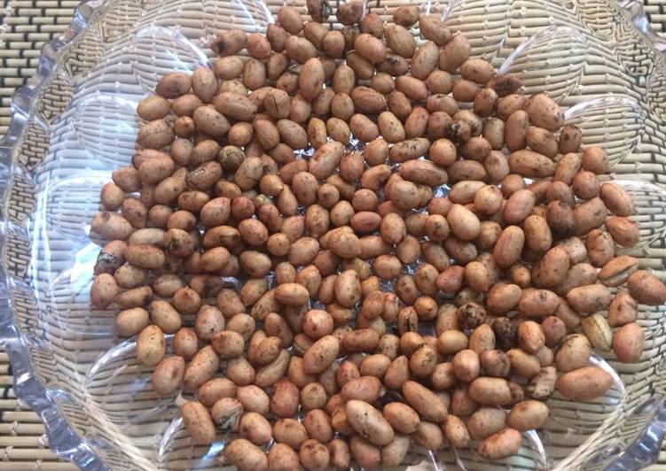 Steps to Make Homemade Oil free masala peanuts