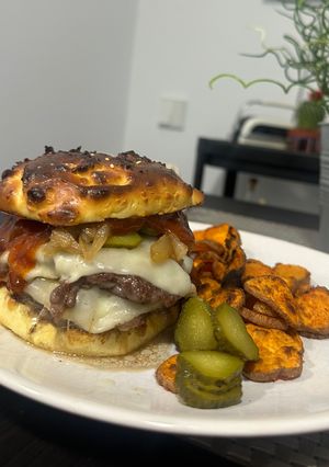 Una foto de Hamburguesa casera