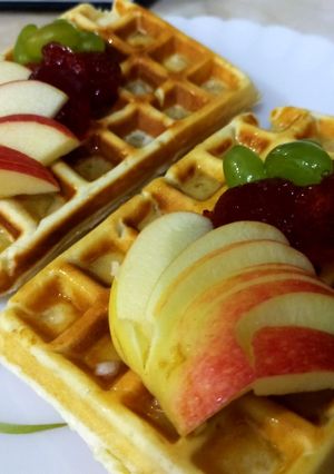 A picture of Waffles recipe /how to make perfect waffles.