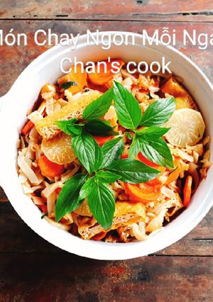 Hình của món Phở xào chay.