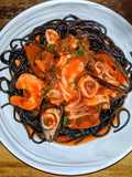 Squid Ink Seafood Pasta