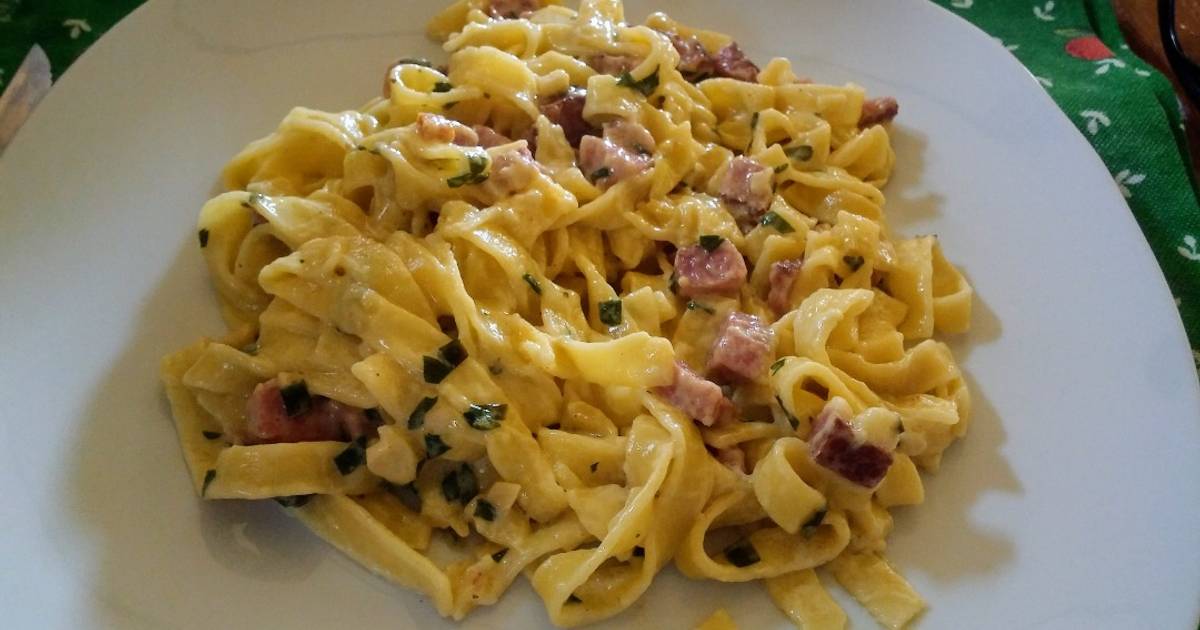 Fideos con crema de leche 697 recetas caseras Cookpad