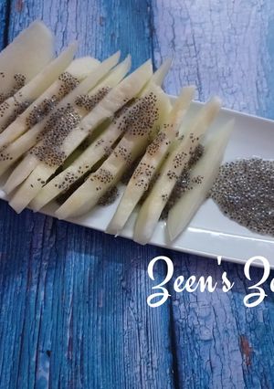 A picture of Sun Melon and White Chia Seeds Salad.