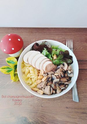 Une photo de BOL CHAMPIGNONS-POULET