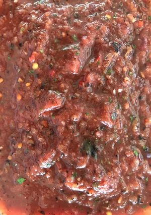 A picture of Fiery Roasted Habanero Salsa (HOT! 🌶).