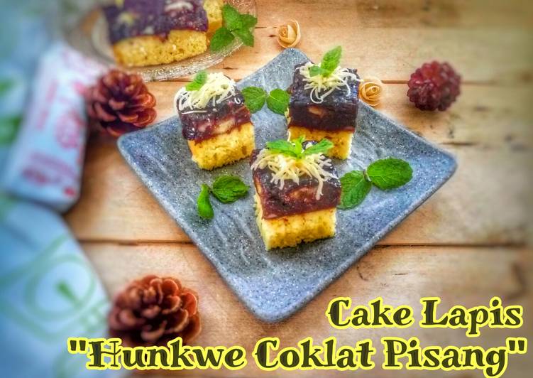 Resep Cake Lapis &#34;Hunkwe Coklat Pisang&#34; Anti Gagal