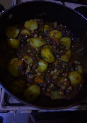 A picture of Githeri with potatoes #AuthorMarathon.